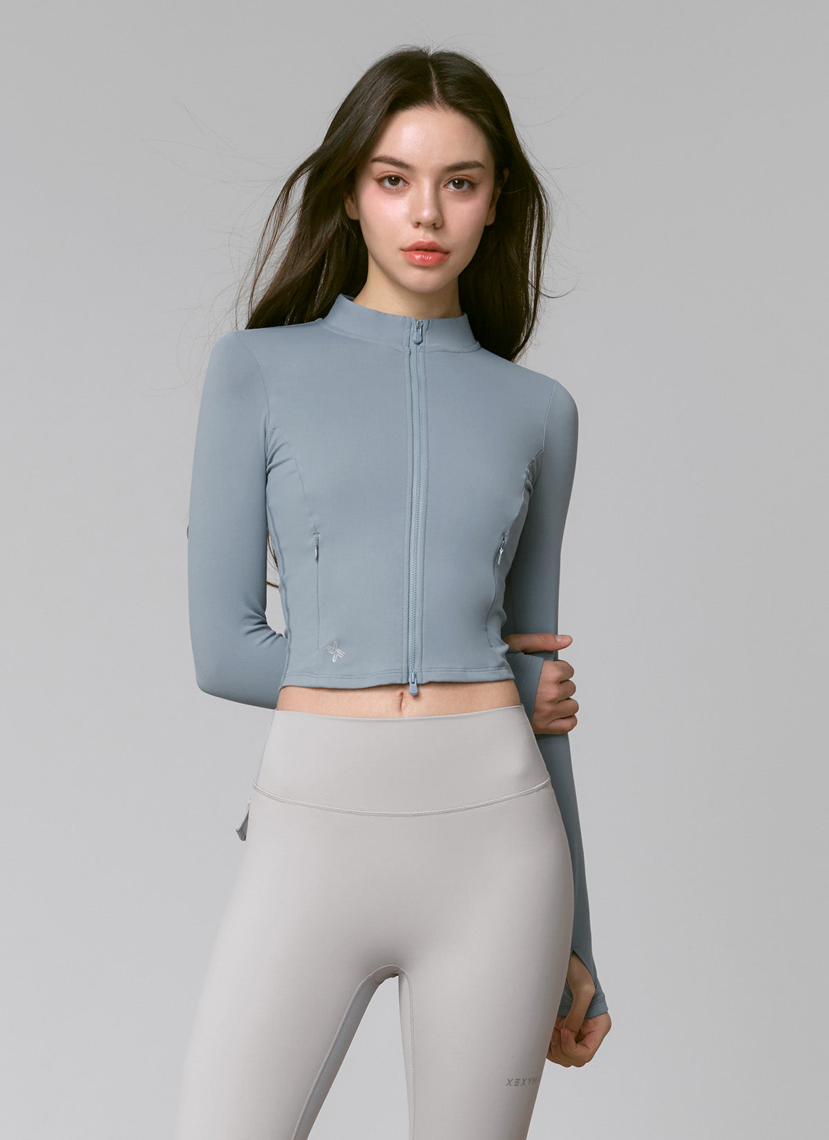 Slim Fit Cropped Zip-up Jacket