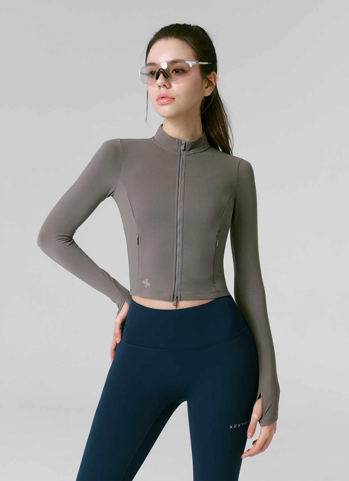 Slim Fit Cropped Zip-up Jacket