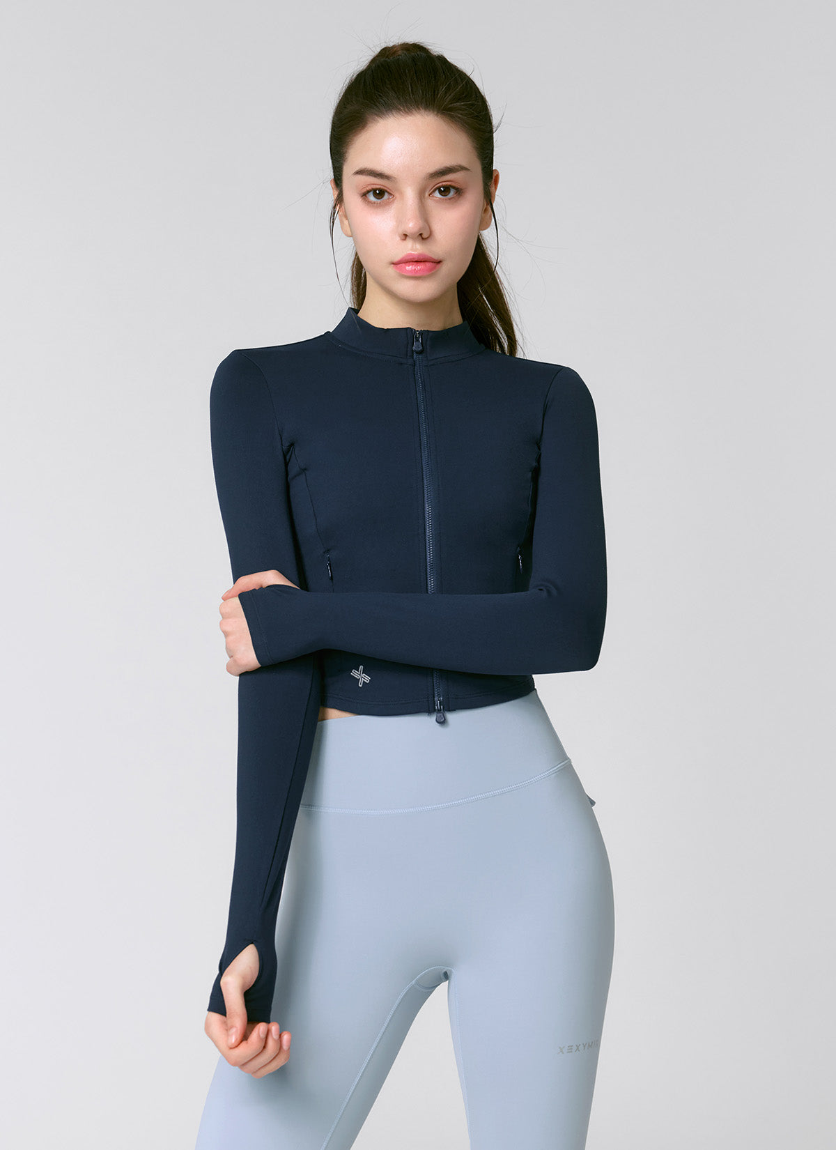 Slim Fit Cropped Zip-up Jacket