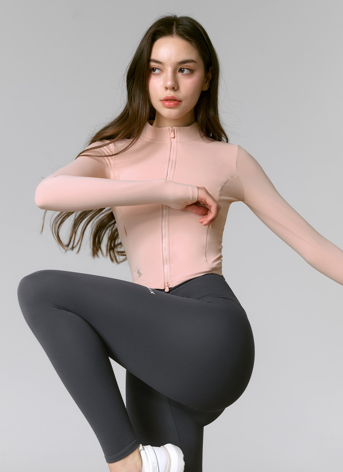 Slim Fit Cropped Zip-up Jacket