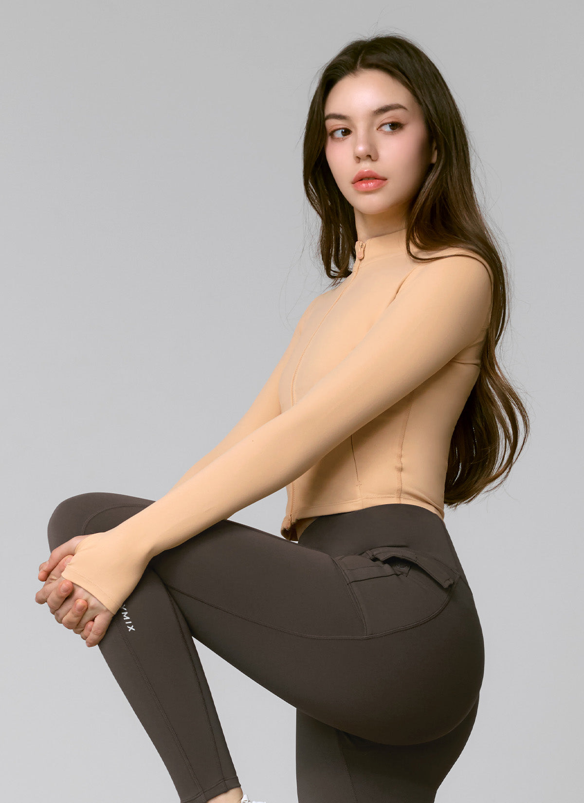 Slim Fit Cropped Zip-up Jacket