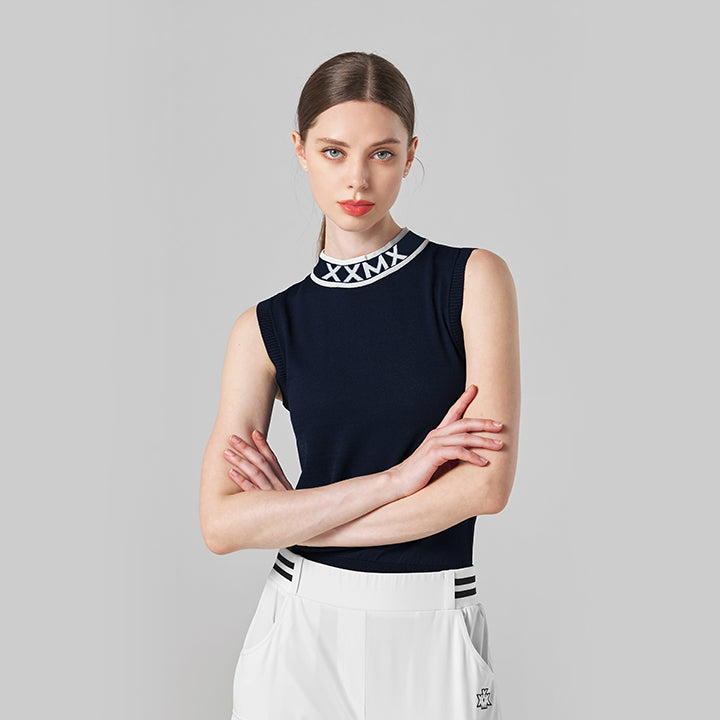 Cooling Half Neck Knit Sleeveless