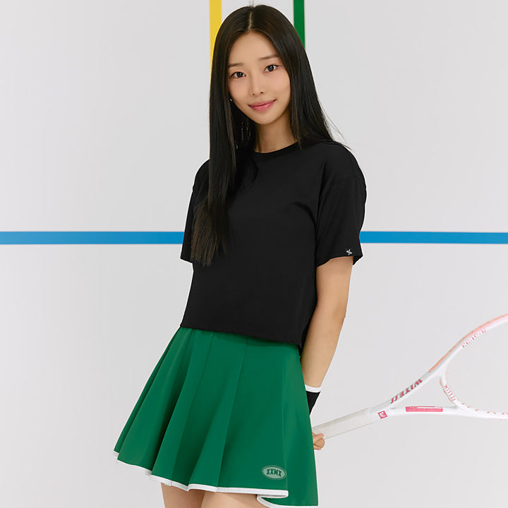 Cool Touch Basic Cropped T-shirts