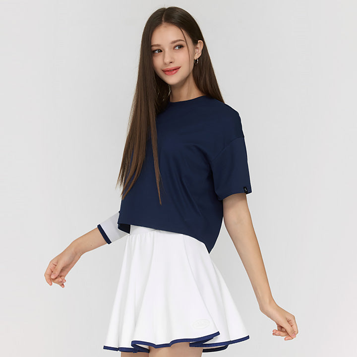 Cool Touch Basic Cropped T-shirts