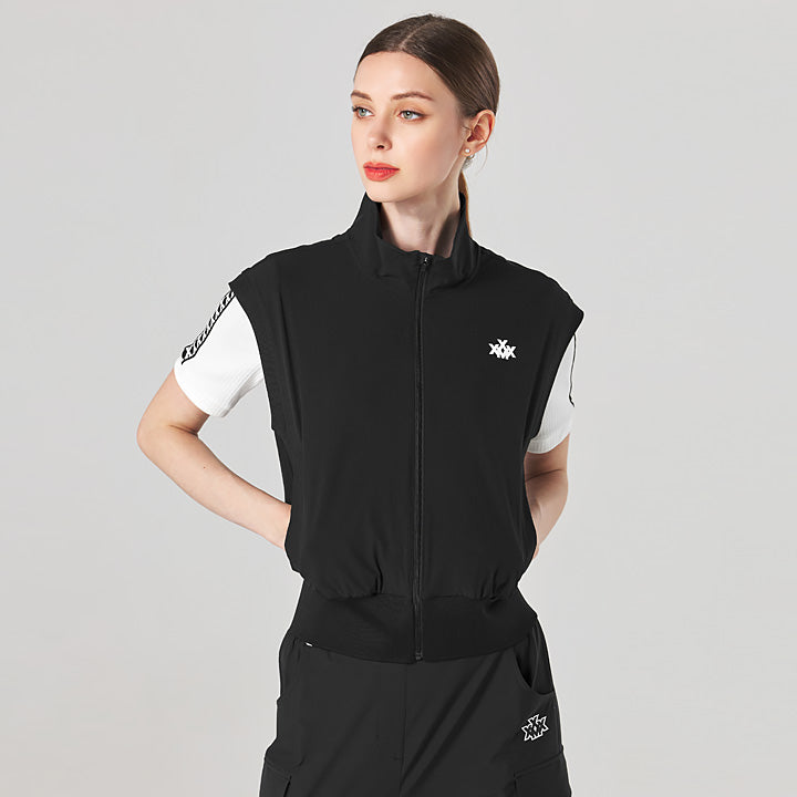 Drop Shoulder Zip-up Vest