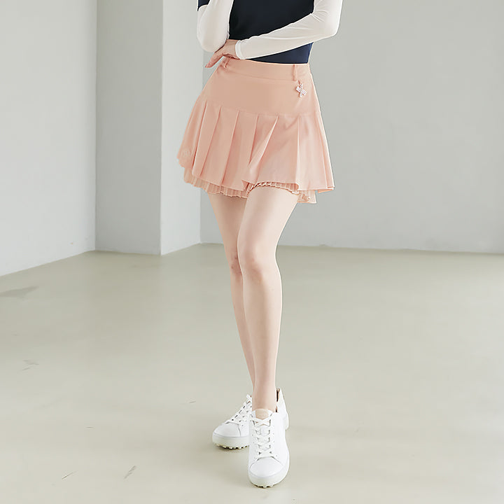 Chiffon Mix Culotte Skirt