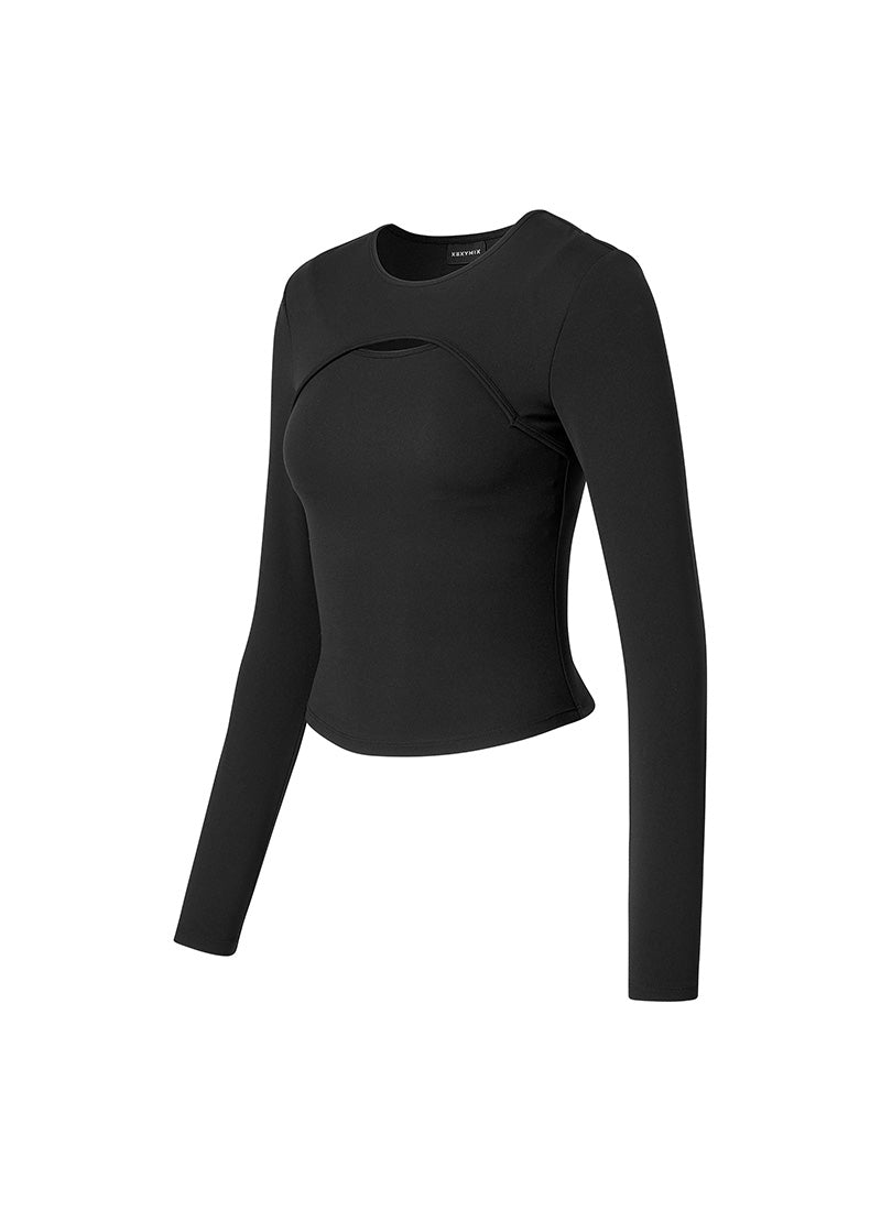 Black Label Signature Power Rise Cutout Inpad Long Sleeve