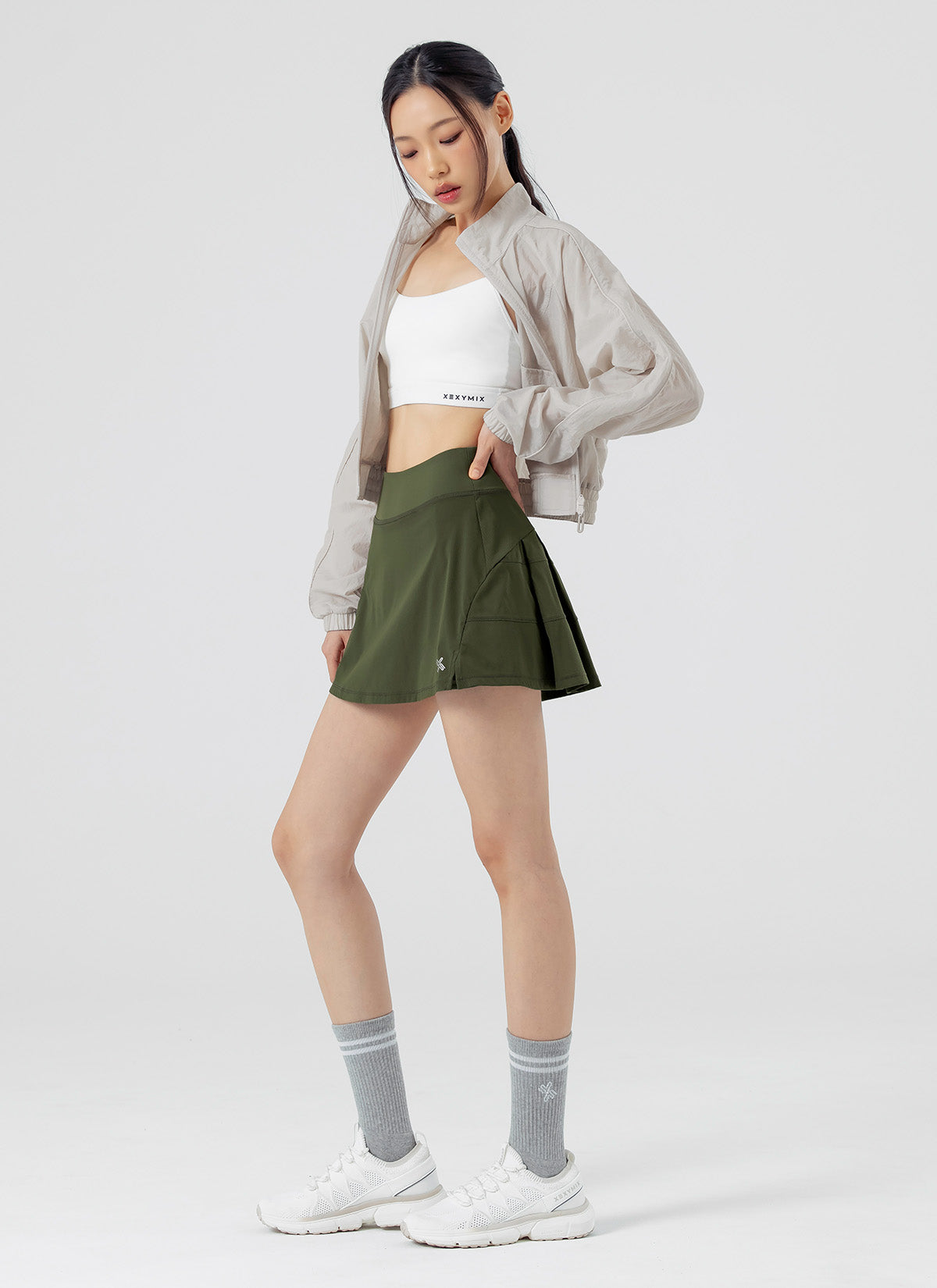 Back Pleats 2-in-1 Skirt