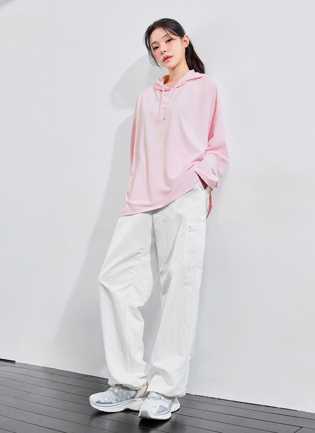 Woven String Cargo Wide Pants
