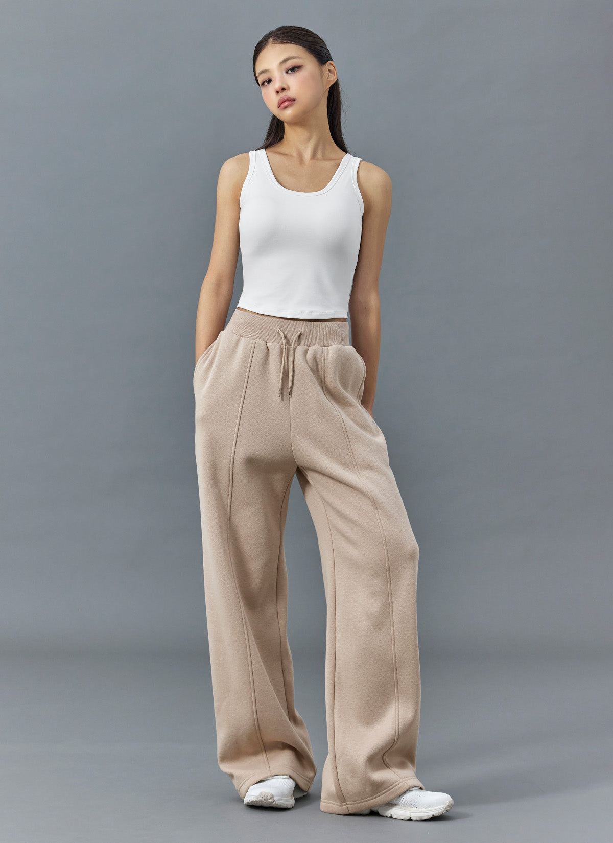 Warm Soft Pintuck Wide Pants