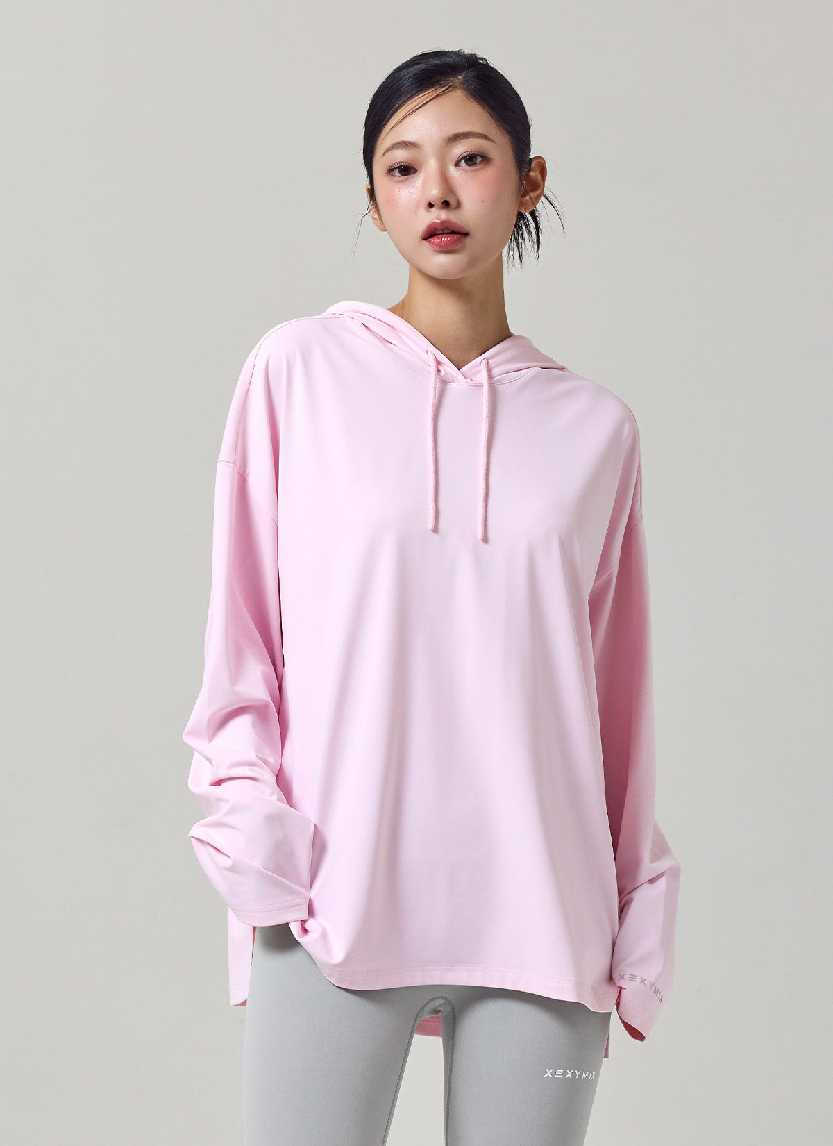 Medium Feather Oversized Hooded Long Sleeve