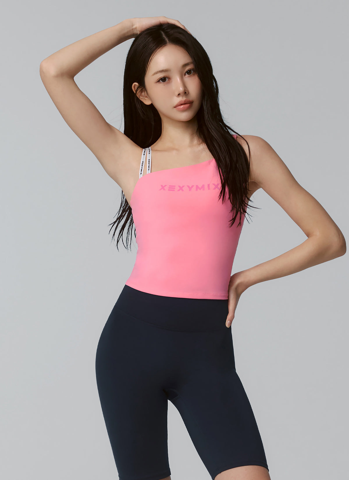Unbalanced Logo Banding Cropped Top