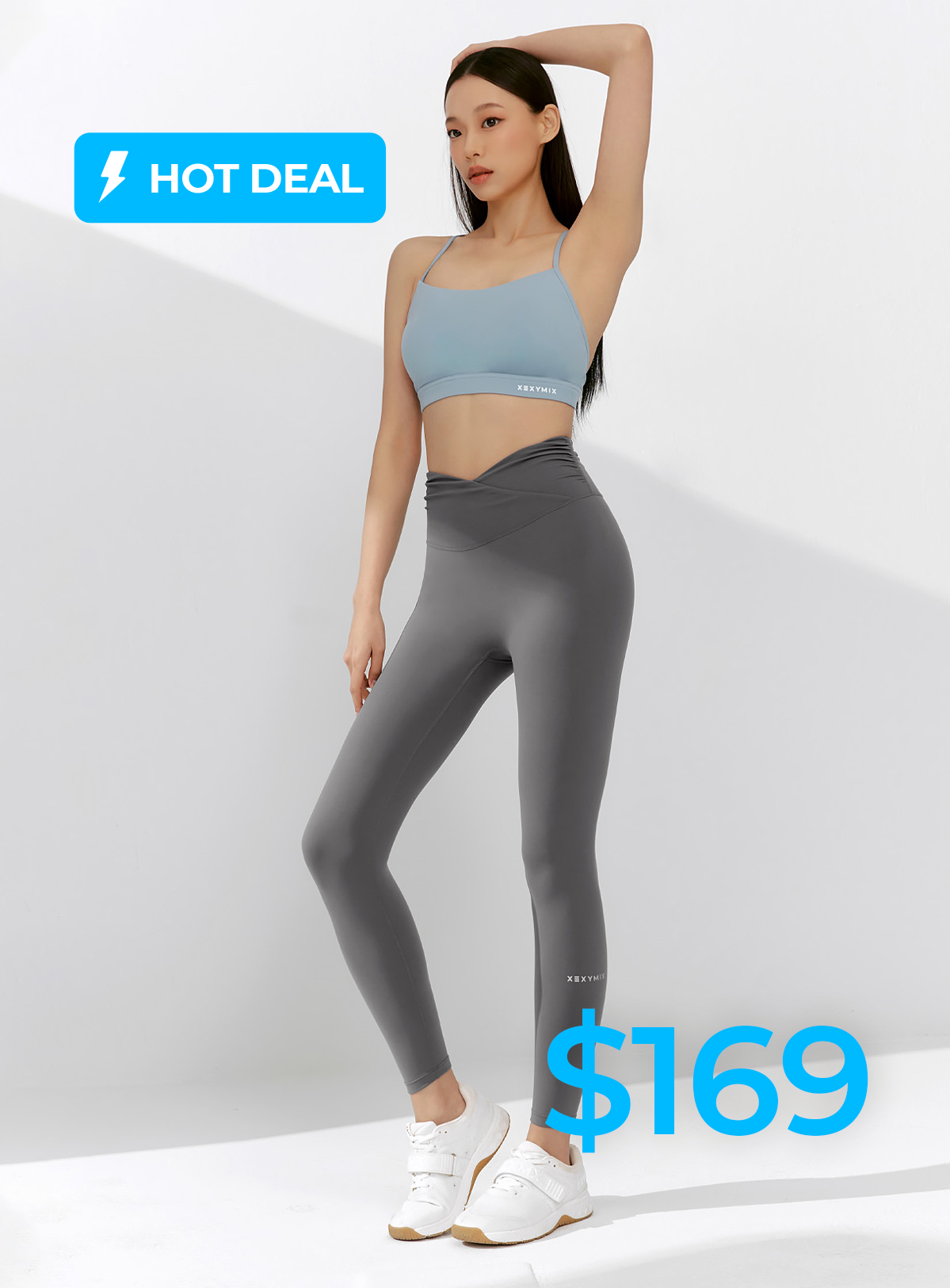 Black Label Power Rise Shirring Leggings