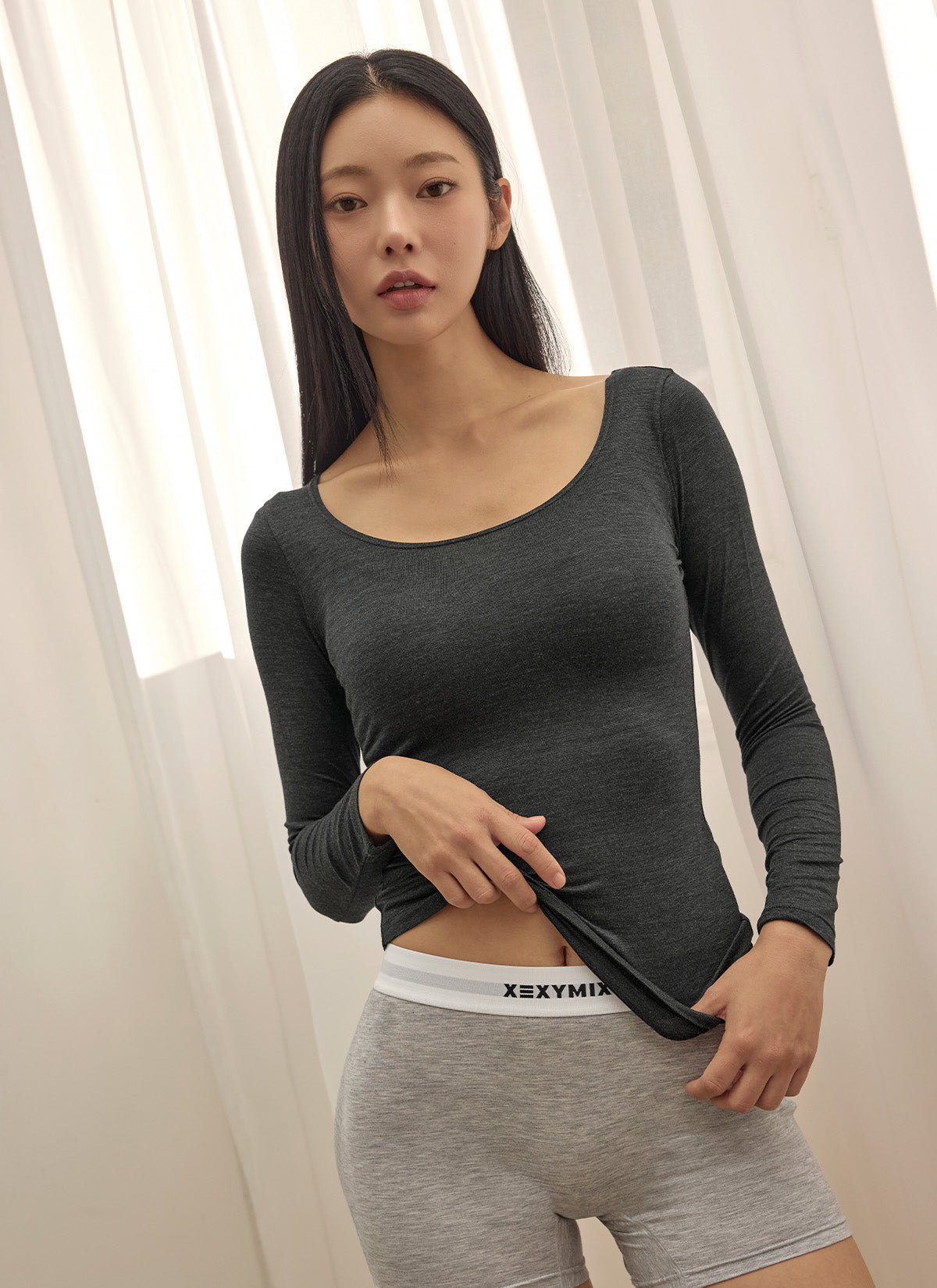 Heat Motion Round Neck Long Sleeve