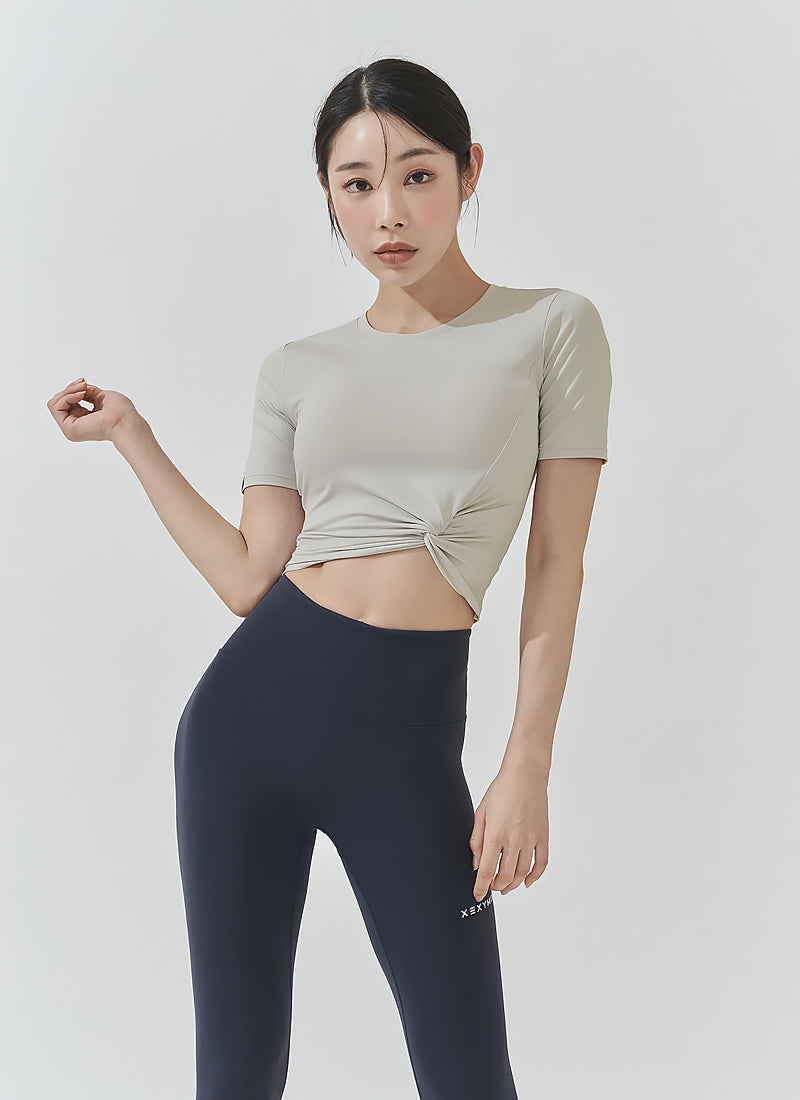 Fresh Feather Twist Cropped Short Sleeve