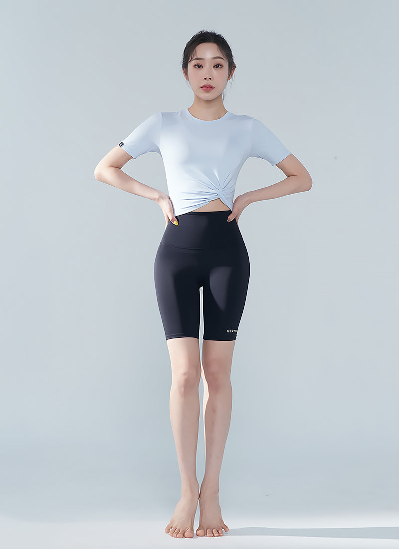 Fresh Feather Twist Cropped Short Sleeve