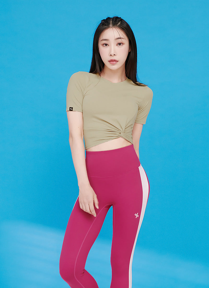 Fresh Feather Twist Cropped Short Sleeve