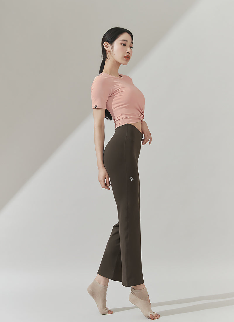 Fresh Feather Twist Cropped Short Sleeve
