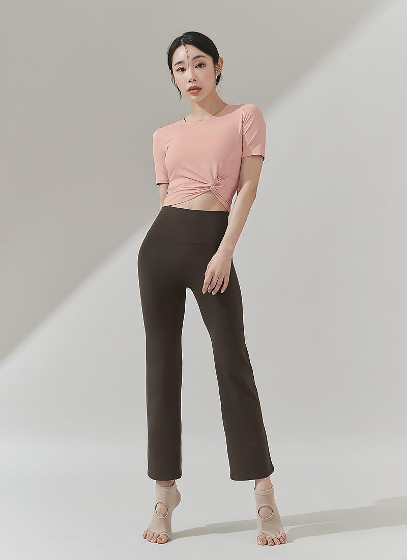 Fresh Feather Twist Cropped Short Sleeve