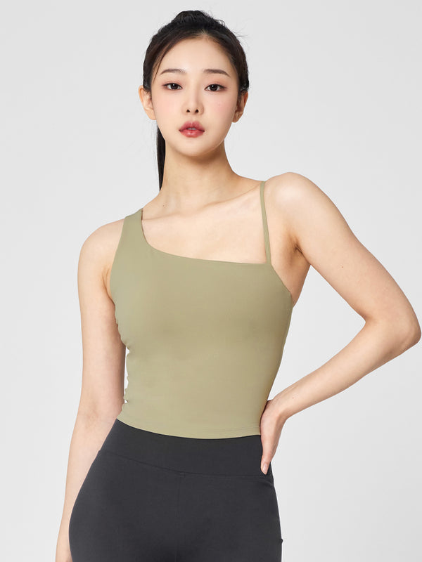 Unbalance Strap Cropped Top